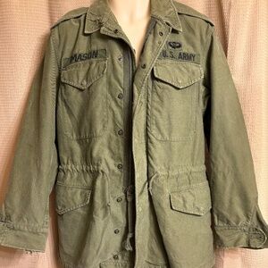 Vintage US Army M-65 Military Field Jacket Snap Front & Zip Men's S